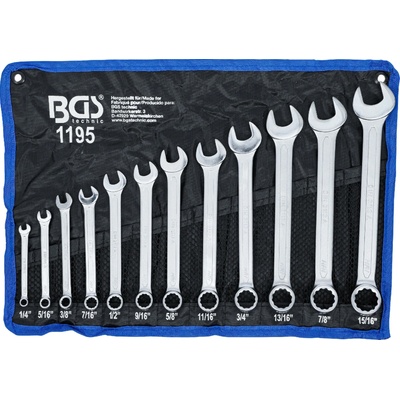 BGS Technic Sada očkoplochých kľúčov palcové veľkosti 1/4" - 15/16" 12-dielna BGS 1195