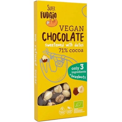 Super Fudgio Veganská slazená datlemi s lískovými oříšky bio 100 g