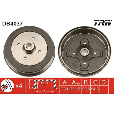 Brzdový bubon TRW DB4037
