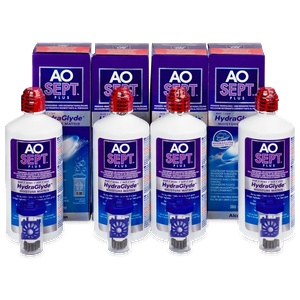 Alcon Разтвор AO SEPT PLUS HydraGlyde 4x360 ml - leshti