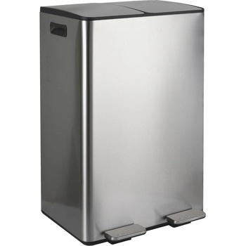 spirella Стоманено кошче за боклук 2x30 l за рециклиране с педал в матово сребрист цвят Aliya - Spirella (10.29497)