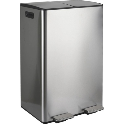 spirella Стоманено кошче за боклук 2x30 l за рециклиране с педал в матово сребрист цвят Aliya - Spirella (10.29497)
