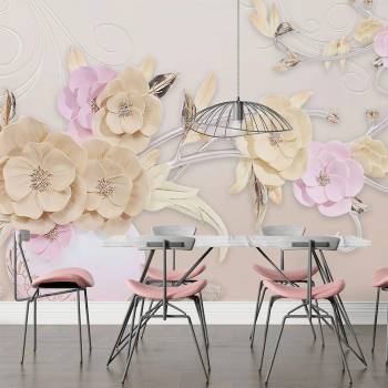 Image 1 of Art gift Фототапет нежни цветя