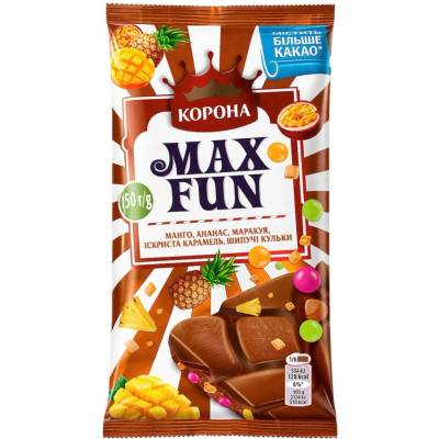 Korona Mléčná Maxfun "Tropic Mix" 150 g