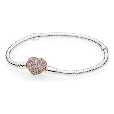 PANDORA Náramok Moments Pavé srdce 16 cm 586292CZ-16
