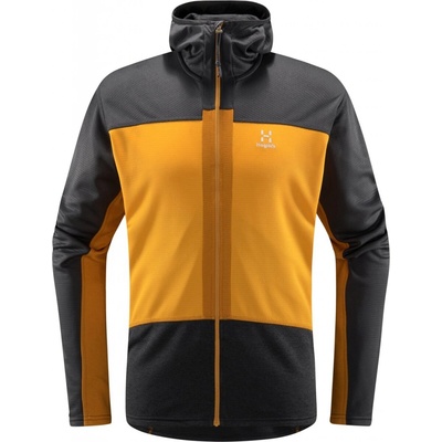 HAGLOFS Roc Flash Mid Hood Magnetite-Sunny Yellow