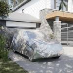 vidaXL Покривало за кола, за SUV, с каишки, цяло, сребрист, M (4008930)