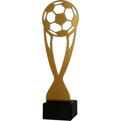 Zlatá kovová trofej Fotbalový míč