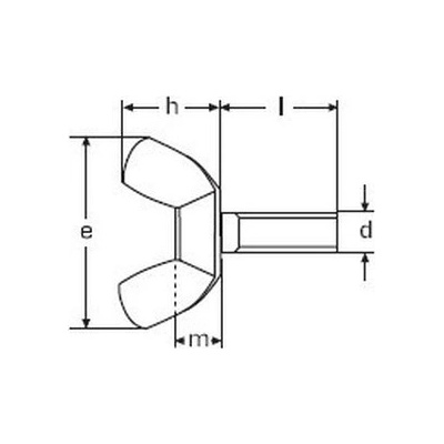 šroub M4x10 A2 NEREZ křídlový DIN 316 AF [1 ks] – Zboží Mobilmania