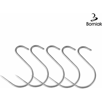 Borniak Asymetrické "S" háky do udírny, 5 ks