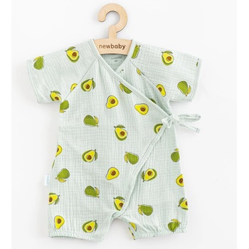 Dojčenský letný mušelínový overal New Baby Avocado