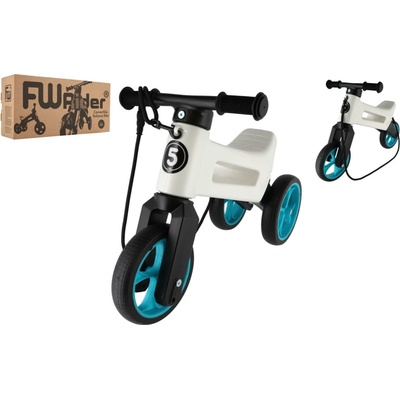 Teddies FUNNY WHEELS Rider SuperSport bielo-tyrkysové 2v1