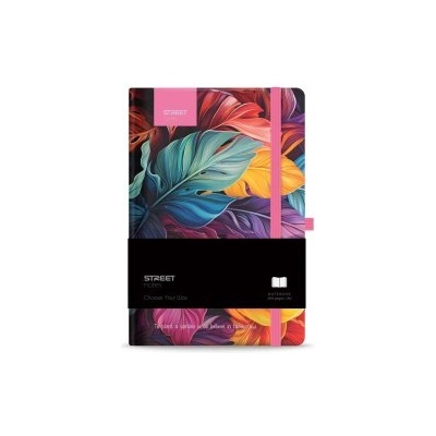 STREET Бележник с ластик Petal А6 96л твърди корици