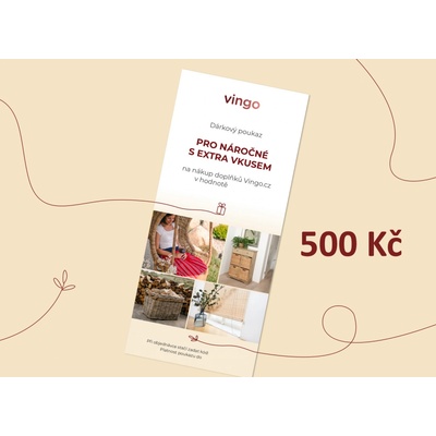 Vingo Pro náročné s extra vkusem - Dárkový poukaz na 500 Kč
