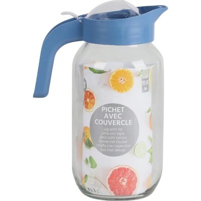 DOCHTMANN Skleněný džbán s víkem 1,5l mix barev