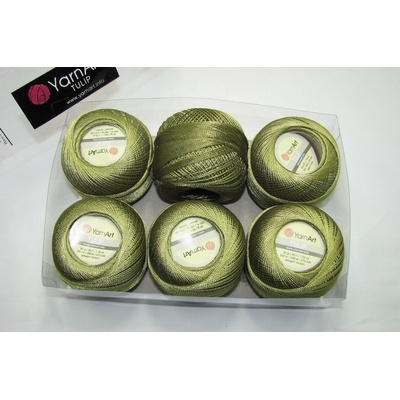 Kordonet lesklý TULIP 50g - 423 olivový
