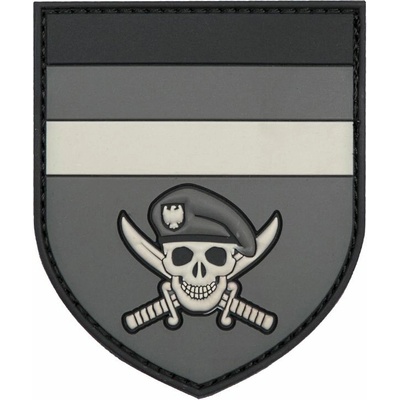 101INC Nášivka 3D plastová COMMANDO BW