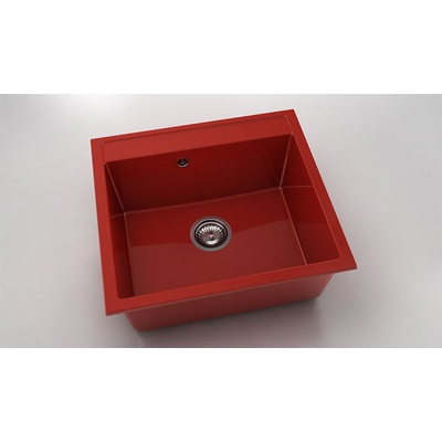 FAT Мивка Vanguard 226, Polymer marble, 14 Рубинено червено, с включен сифон