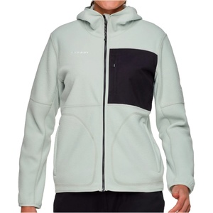 Mammut Дамско поларено яке Mammut Women's Tamaro Midlayer Hooded Jacket Fleece jacket - Silver Sage / Black (105-6760-0214)