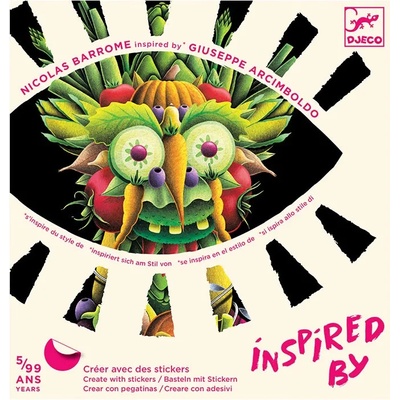 DJECO Комплект за рисуване Djeco - Вдъхнови се от Giuseppe Arcimboldo (DJ09370)