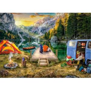 Ravensburger - Puzzle Camping holiday 1000 - 1 000 piese