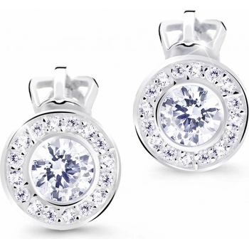 Cutie Jewellery náušnice kôstky s trblietavými zirkónmi Z8028-30-10-X-2