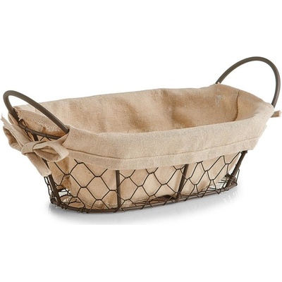 Košík na chléb, pečivo, ovoce COUNTRY STYLE, 26x17x9 cm, ZELLER béžová