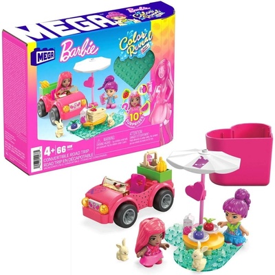 MEGA BLOKS Mega Construx Barbie Color Reveal Výlet na piknik v kabrioletu