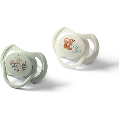 BabyOno Take Care Symmetrical Silicone Soothers биберон Day & Night 6-18m+ 2 бр
