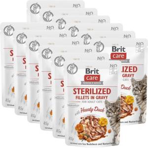 Brit Капсула BRIT Care Cat Sterilized Fillets in Gravy with Hearty Duck 12 x 85 г