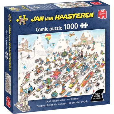 Jumbo Пъзел Jumbo от 1000 части - Забавни приключения на ски пистата (1110100615)