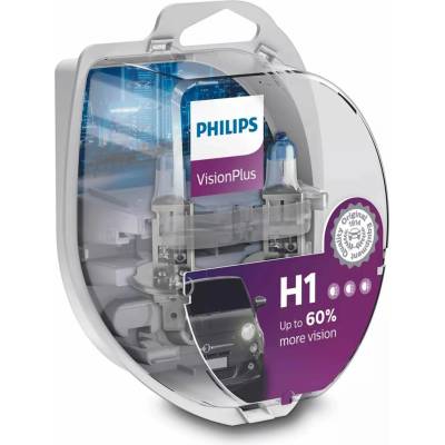 Philips VisionPlus 12V H1 55W P14,5s 2 ks