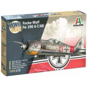 Italeri Комплект модел самолет 1490 - Фоке-Вулф Fw 190 A-8/F Aces (1: 72)