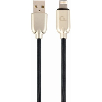 Gembird CC-USB2R-AMLM-1M Премиум гумен 8-пинов кабел за зареждане и пренос на данни 1 м черен (CC-USB2R-AMLM-1M)