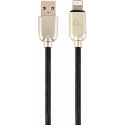 Gembird CC-USB2R-AMLM-1M Премиум гумен 8-пинов кабел за зареждане и пренос на данни 1 м черен (CC-USB2R-AMLM-1M)