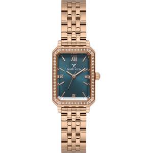 Daniel Klein DK. 1.13970-5 Premium, Дамски часовник- син циферблат, розово-златна стоманена верижка Часовници