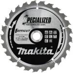 Makita нож за дърво Efficut 190x1.85x20 мм 25 зъба E-11140 (E-11140)