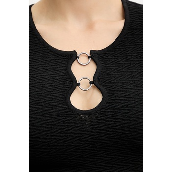 Guess Тениска Guess HELENA дамска в черно W5YR16 Z3OV0 (W5YR16.Z3OV0)