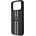 CG Mobile iPhone 17 Pro Max GUESS 4G PRINTED STRIPES Силиконов протектор за телефон, удароустойчив, MagSafe, черен GUHMP17XP4RPSK (GUHMP17XP4RPSK)
