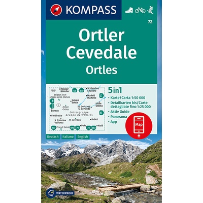 KOMPASS Wanderkarte Ortler/Ortles, Cevedale 1:50 000
