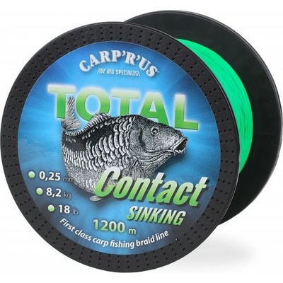 Carp´R´Us Total Contact Sinking Green 1200m 0,25mm 8,2kg