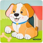 Woodyland Дървен пъзел Woody - Куче, 5 части (91363) - ozone