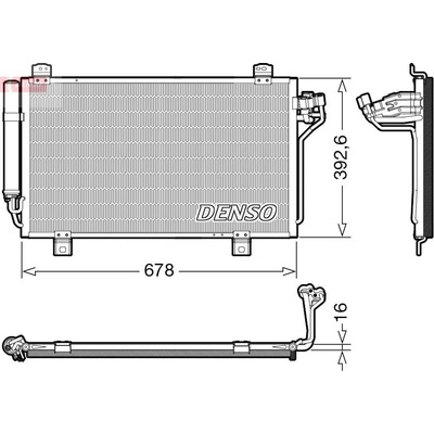 Kondenzátor, klimatizace DENSO DCN44015