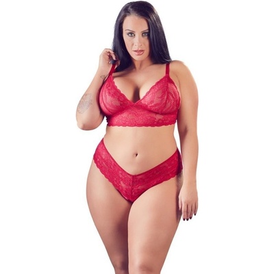 Cottelli Collection Plus Bra and Crotchless String