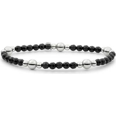 Sparkling Jewels korálkový náramok s čiernym onyxom BLK01S-G07