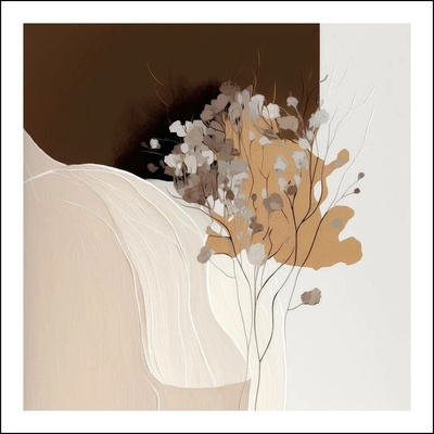 Earthy Plant Swirls II 1 deska 70x70