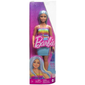 Barbie Барби: Кукла в моден стил в цветна раирана рокля - Mattel (FBR37/HRH16)