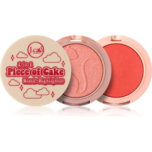 J. Cat Beauty 2 In 1 Piece Of Cake озаряващ руж цвят 106 See You Tomato 12.1 гр