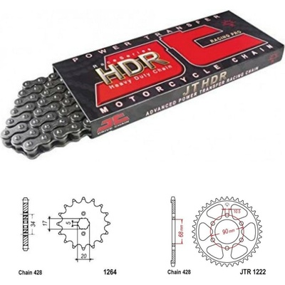 JT Chain Řetězová sada Honda CB 125 R 21-25 – Zbozi.Blesk.cz