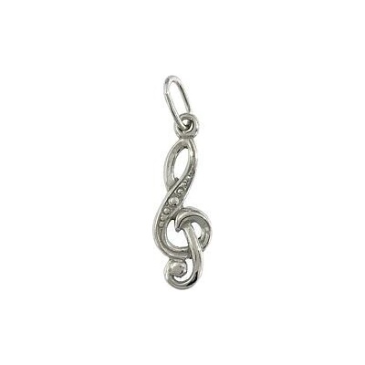 Infinitysilver Stříbrný přívěsek houslový klíč 441485